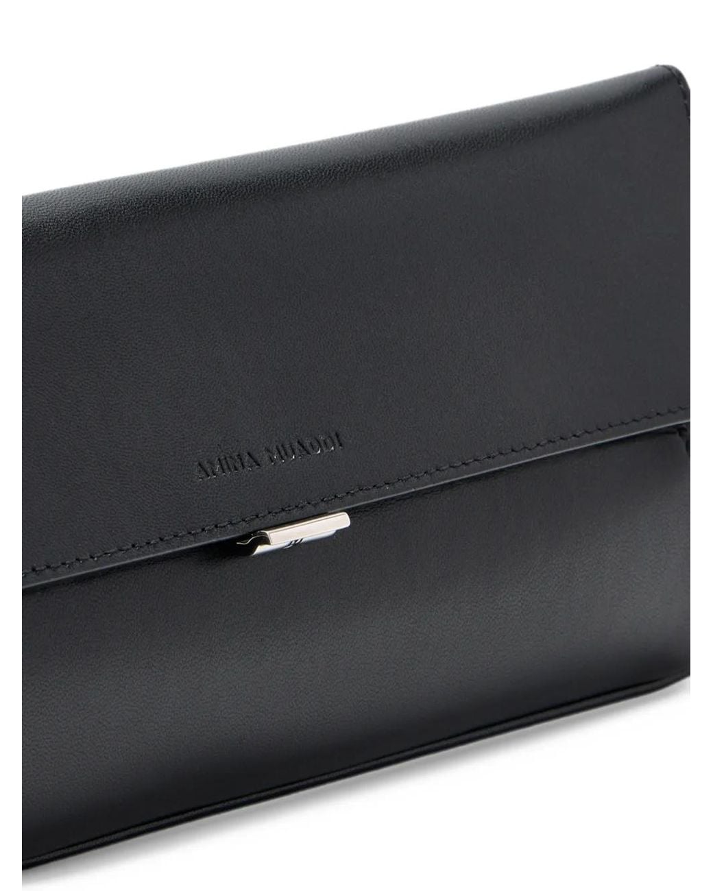AMINA MUADDI Black Ami Clutch Nappa