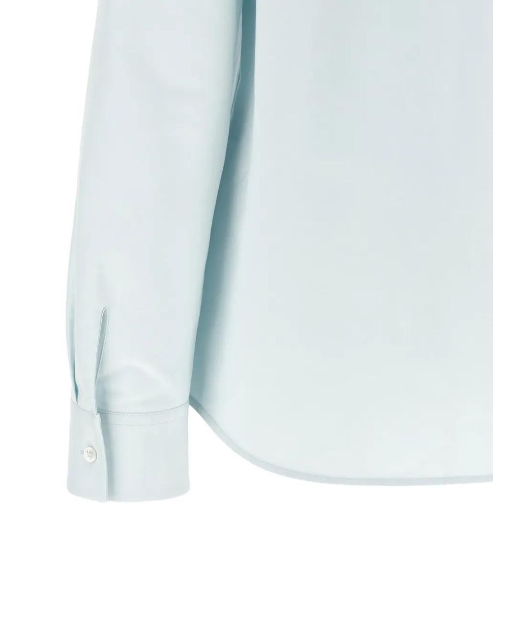 Jil Sander Blue Pointed Collar Shirt