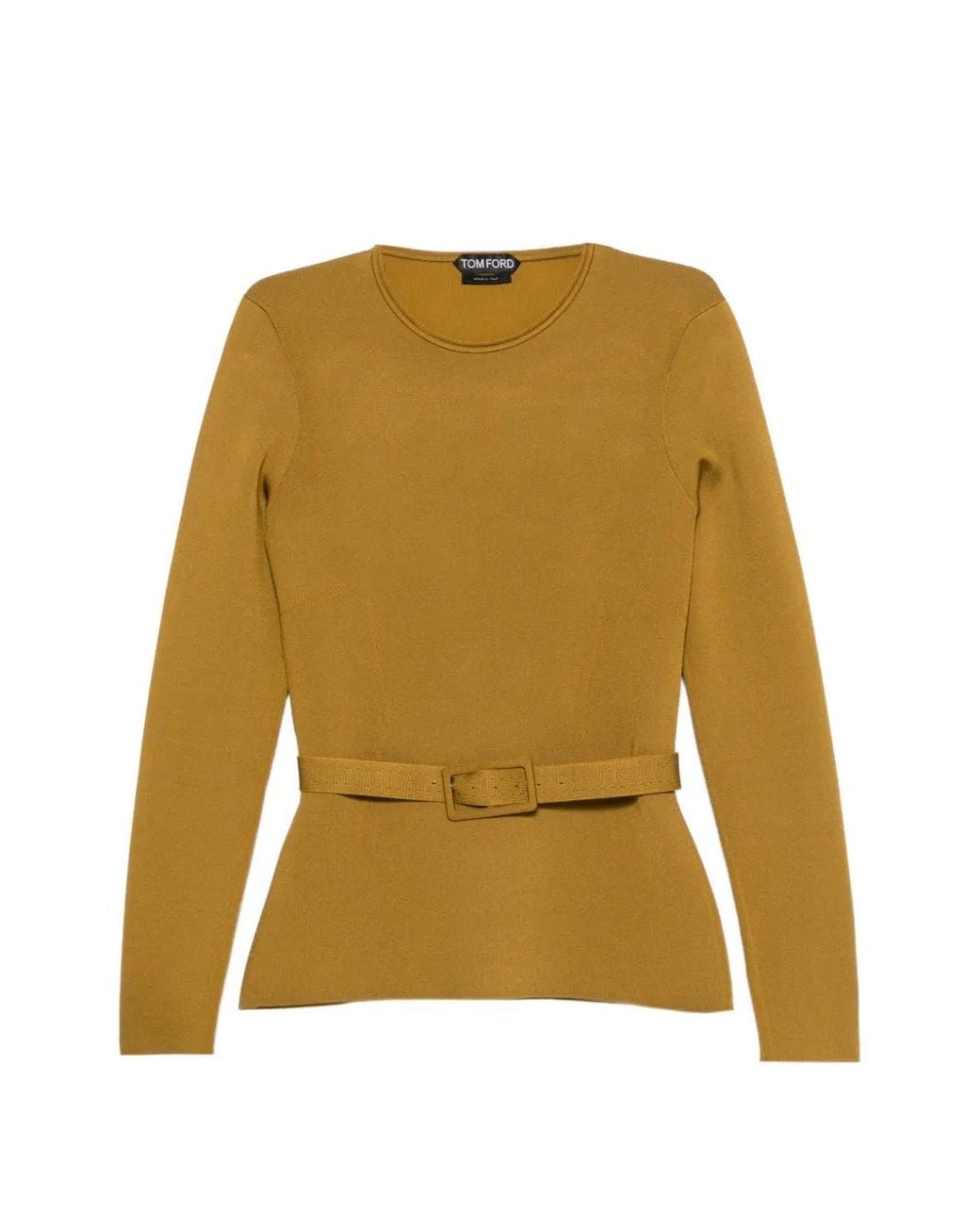 Tom Ford Yellow Pull Ceinturé À Manches Longues