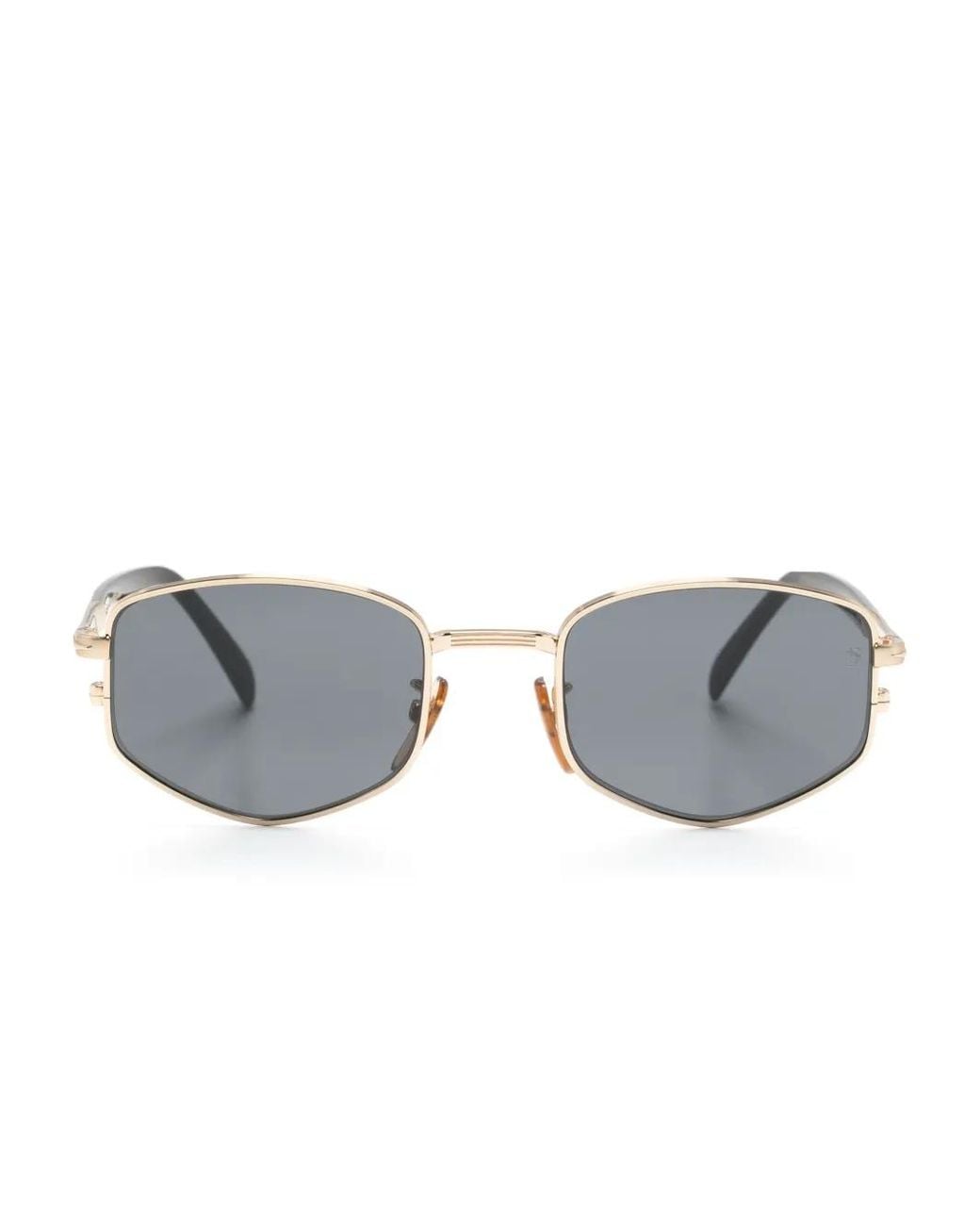 David Beckham Gray Tortoiseshell Rectangle-Frame Sunglasses for men