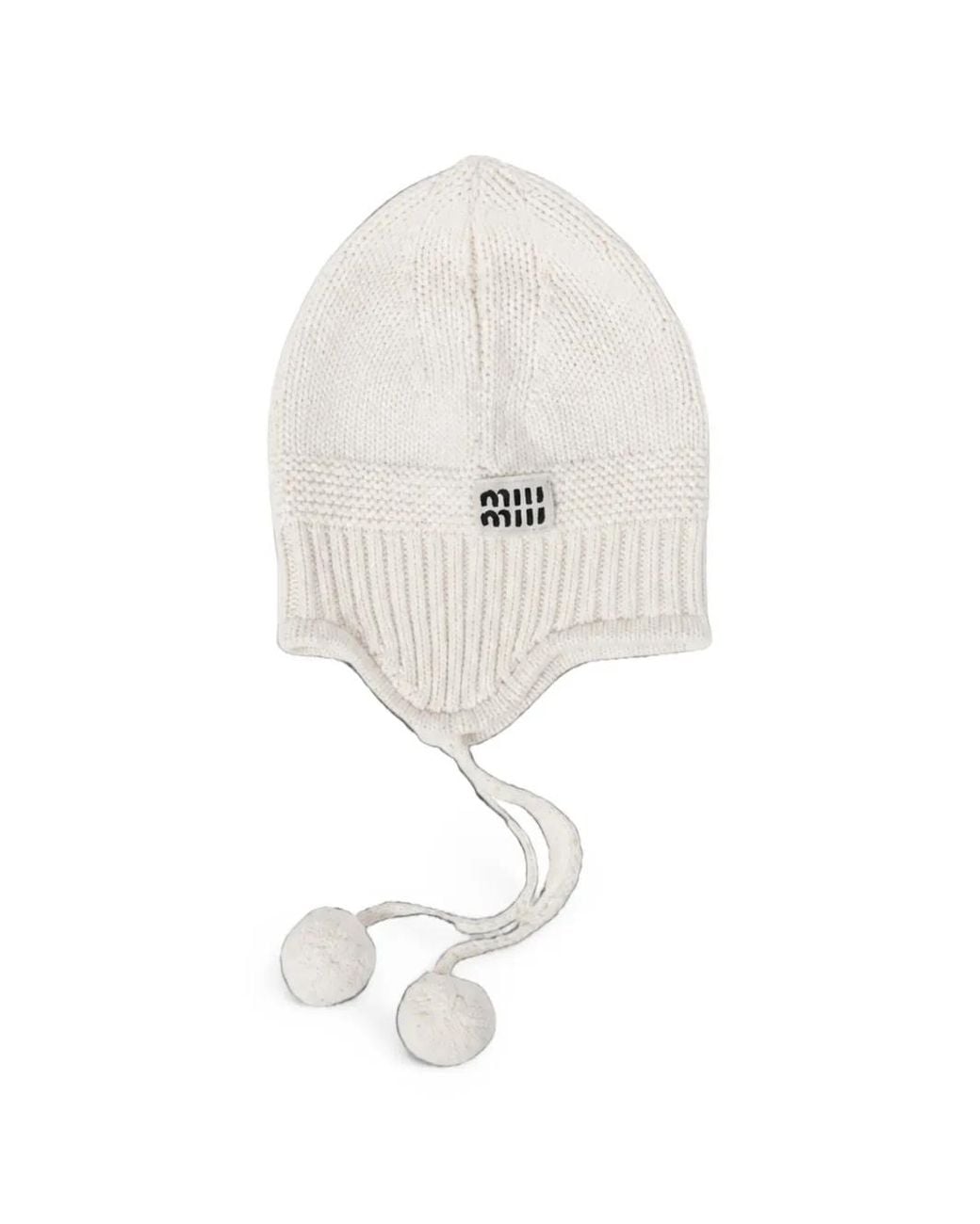 Miu Miu White Wool And Cashmere Hat