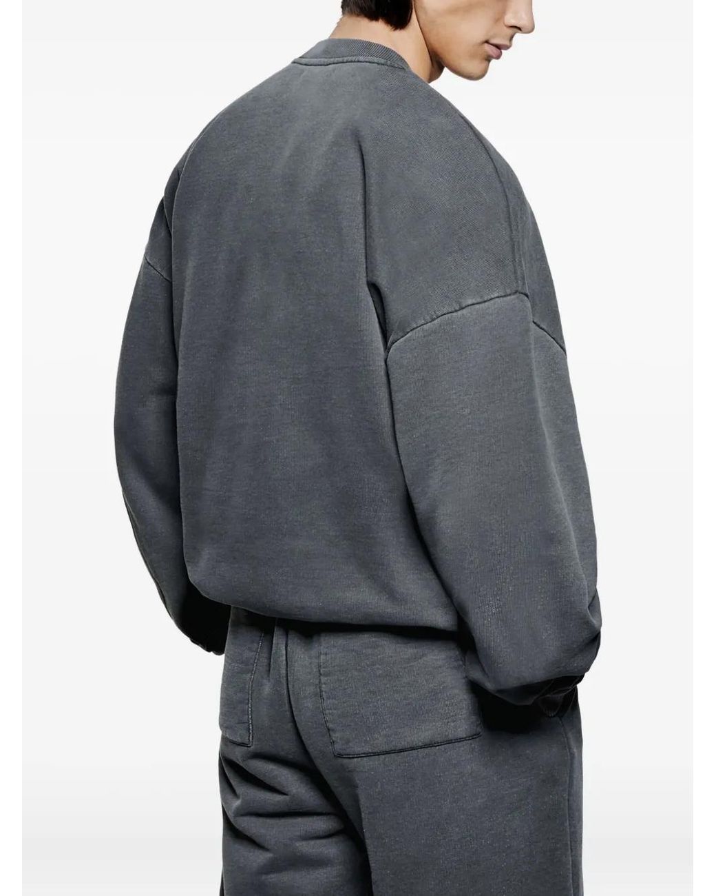 MKI Miyuki-Zoku Gray Uniform Crew-Neck Sweatshirt for men