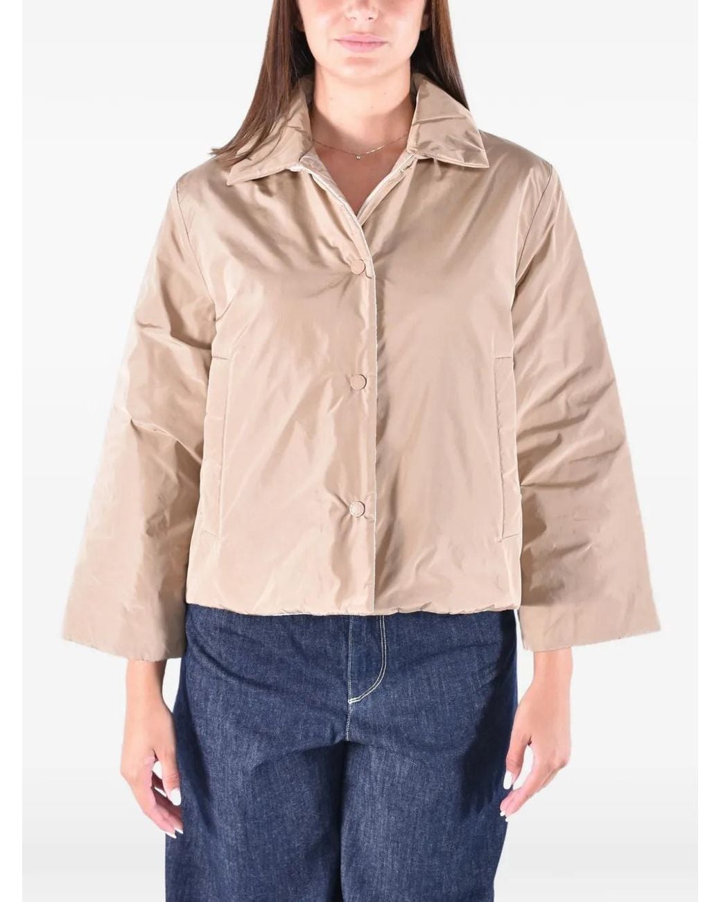 Weekend by Maxmara Blue Reversible Quilted Jacket