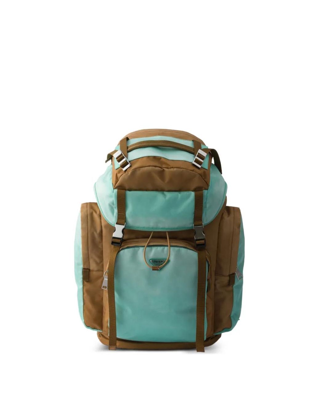 Prada Green Large Re-Nylon And Saffiano Leather Backpack for men