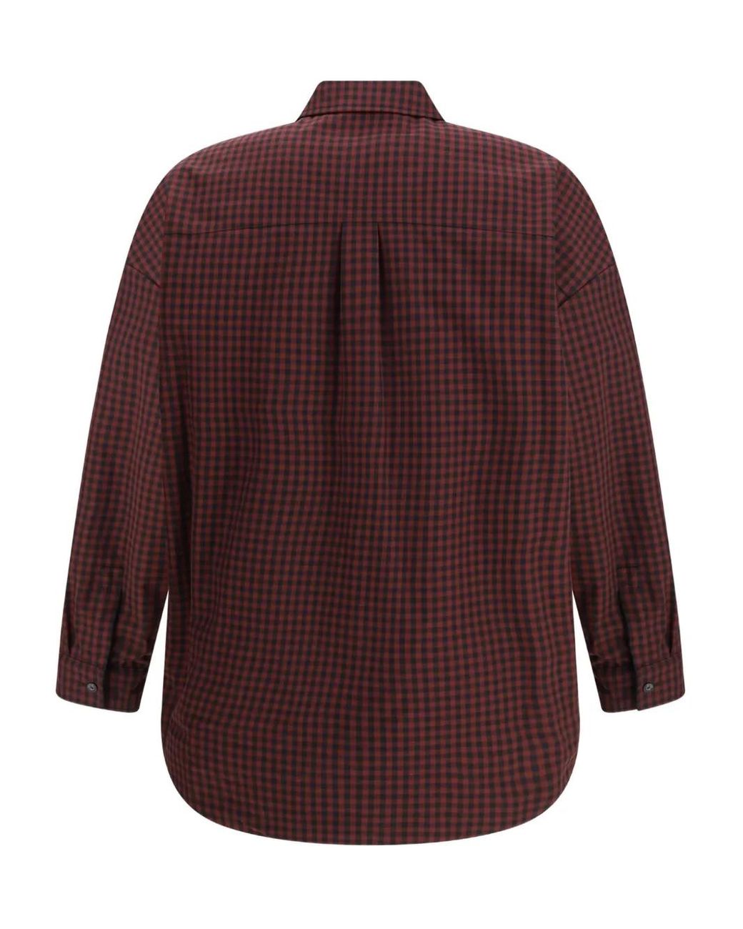 Gucci Purple Check-Pattern Cotton Overshirt for men