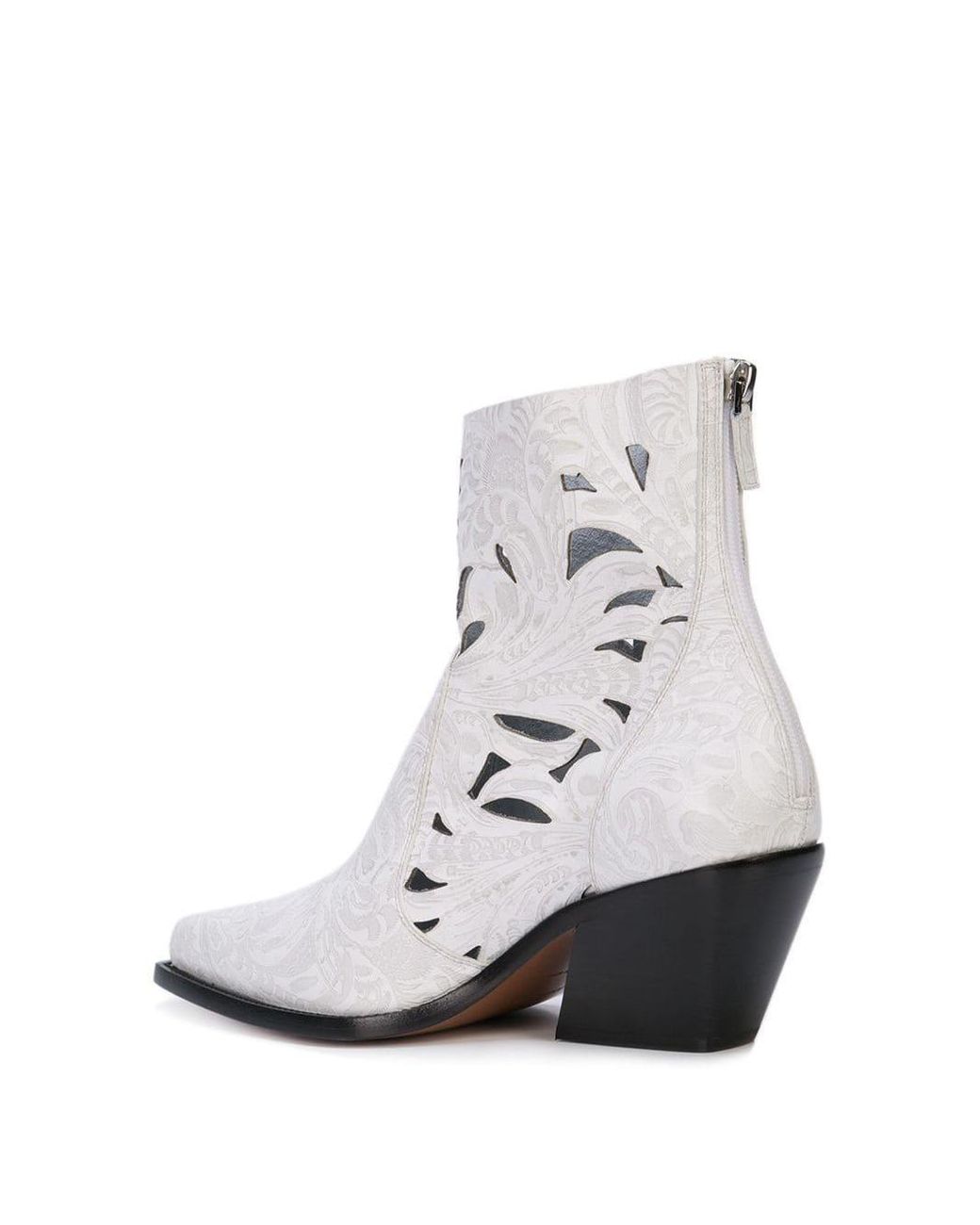 white western style ankle boots