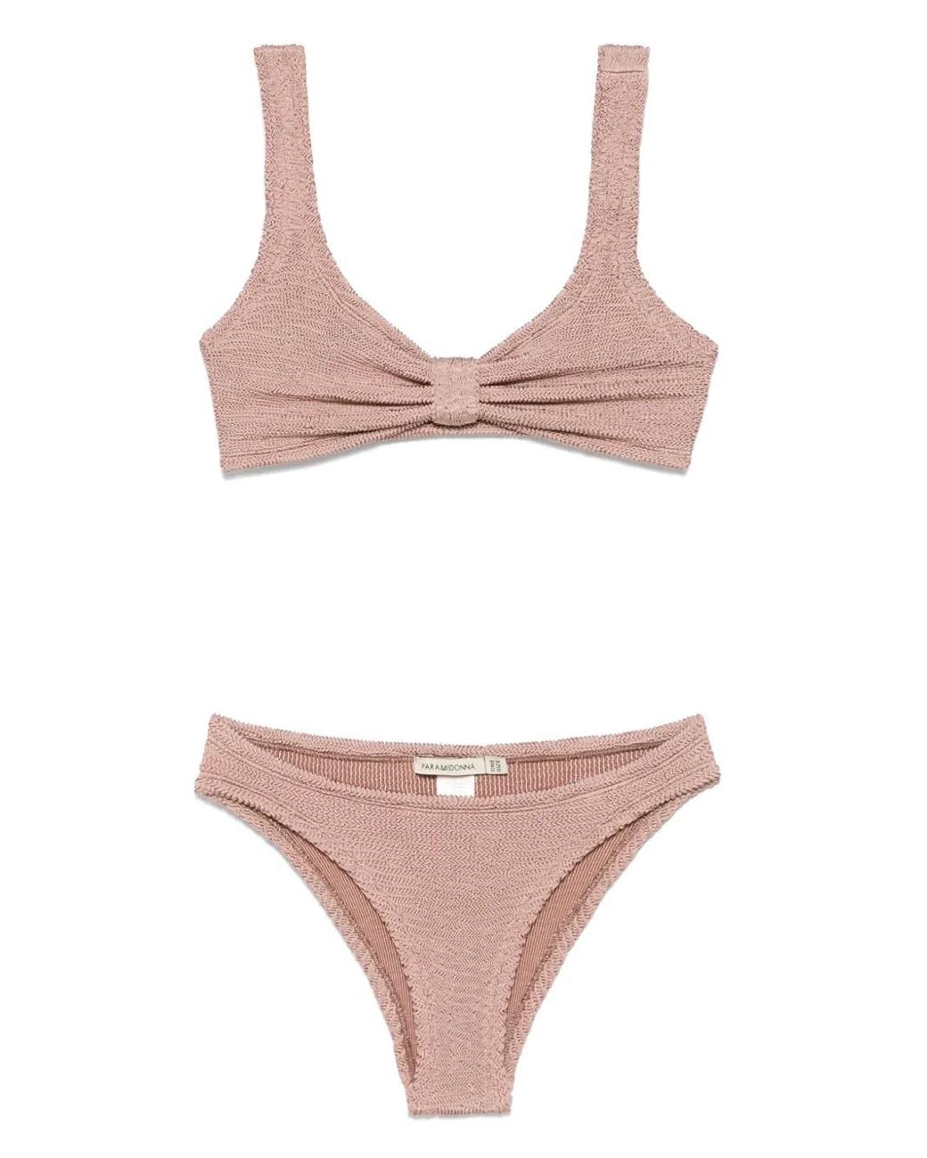 Paramidonna Seersucker Bikini in het Pink