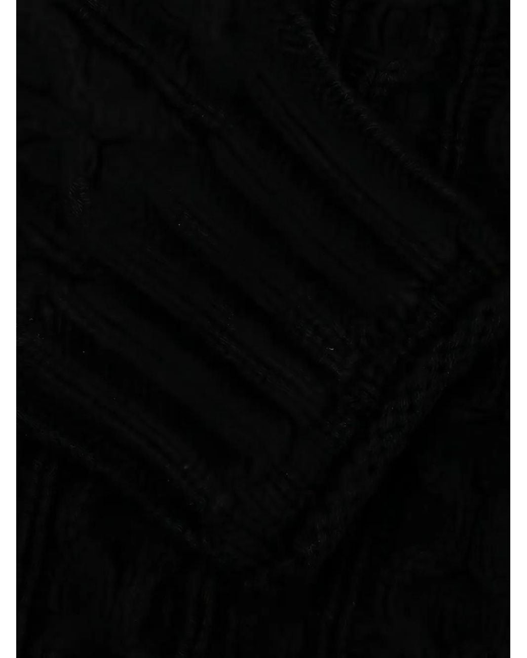 Honor The Gift Black Cable-Knit Logo-Patch Sweater for men