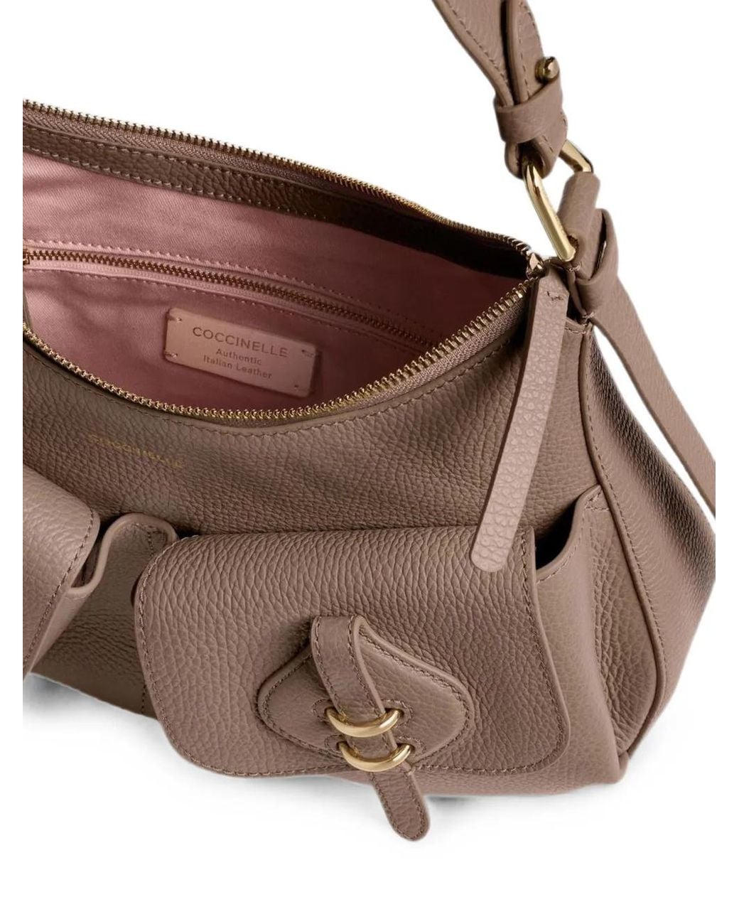 Coccinelle Brown Medium Mavery Pocket Shoulder Bag