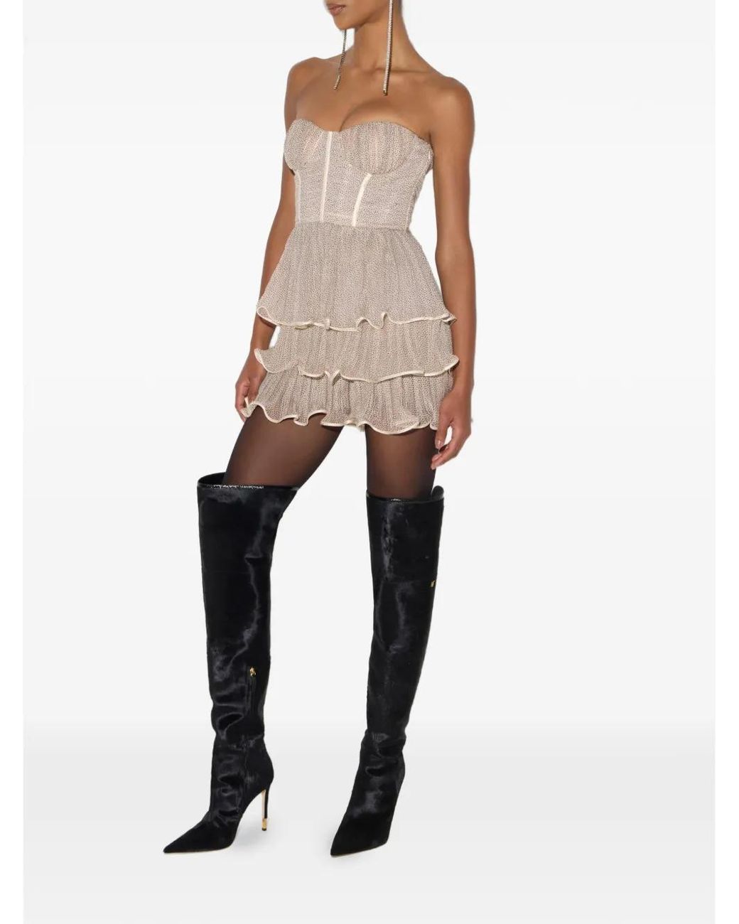 Elisabetta Franchi Black Cowhide Boots