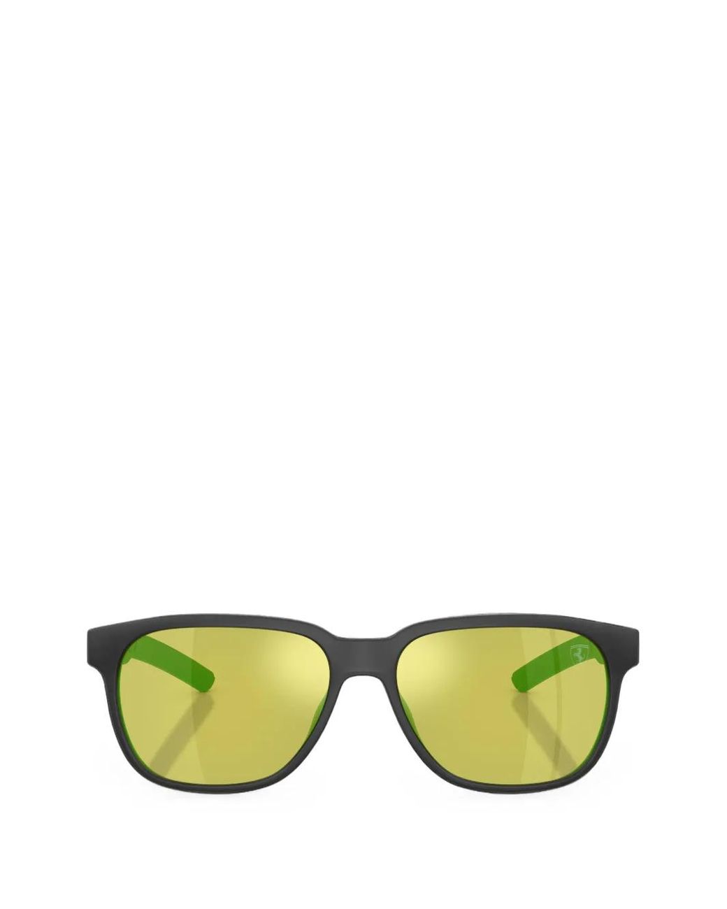 Scuderia Ferrari Green Squared-Frame Sunglasses for men