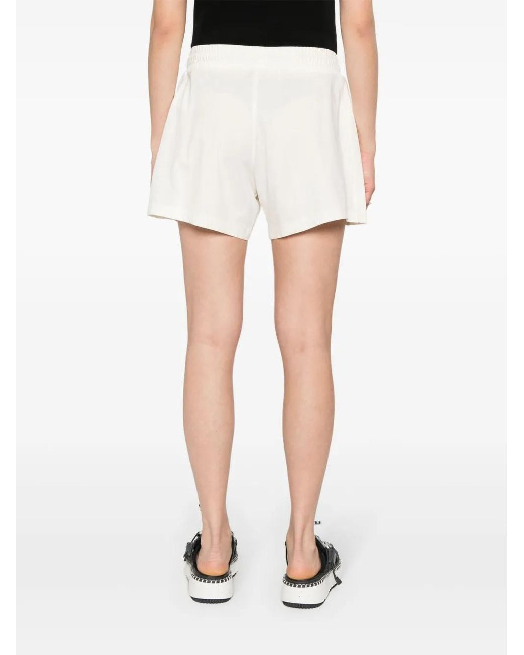 Moncler White Logo-Appliqué Jersey Shorts