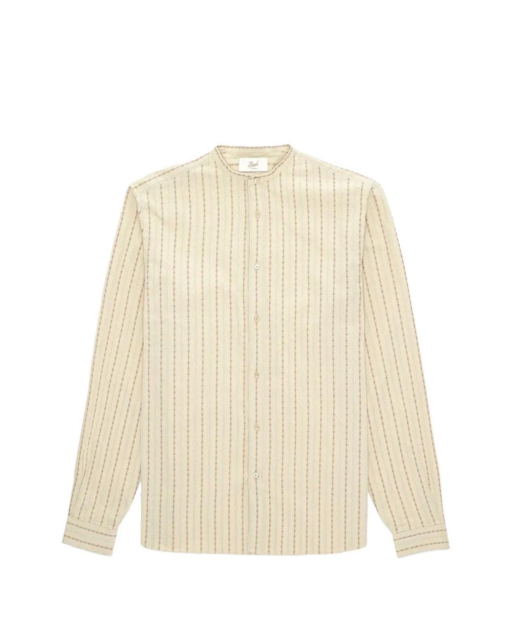 Fortela Natural Prequel Stand-Up Collar Striped Shirt for men