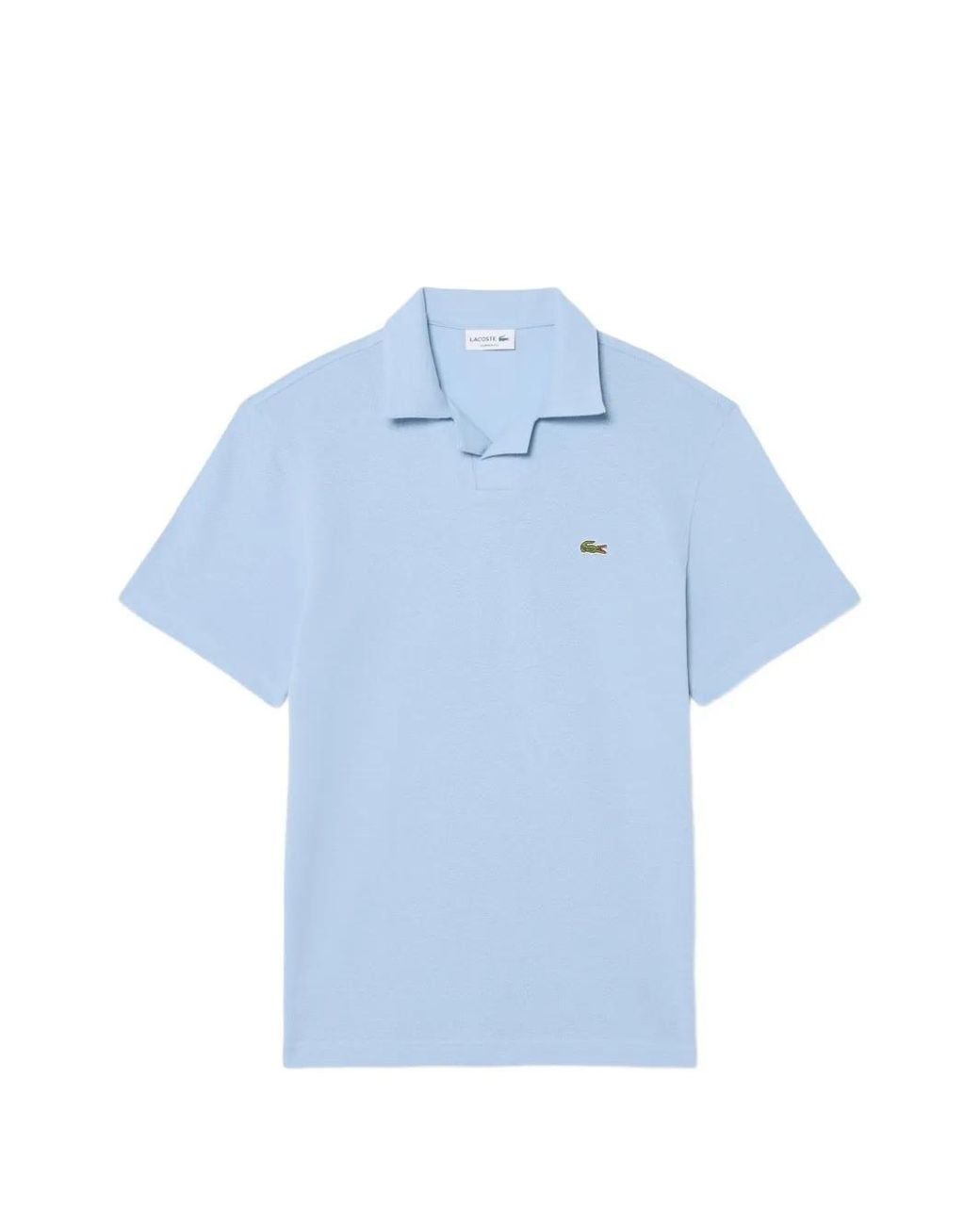 Lacoste Blue Classic Fit Cotton-Linen Polo for men