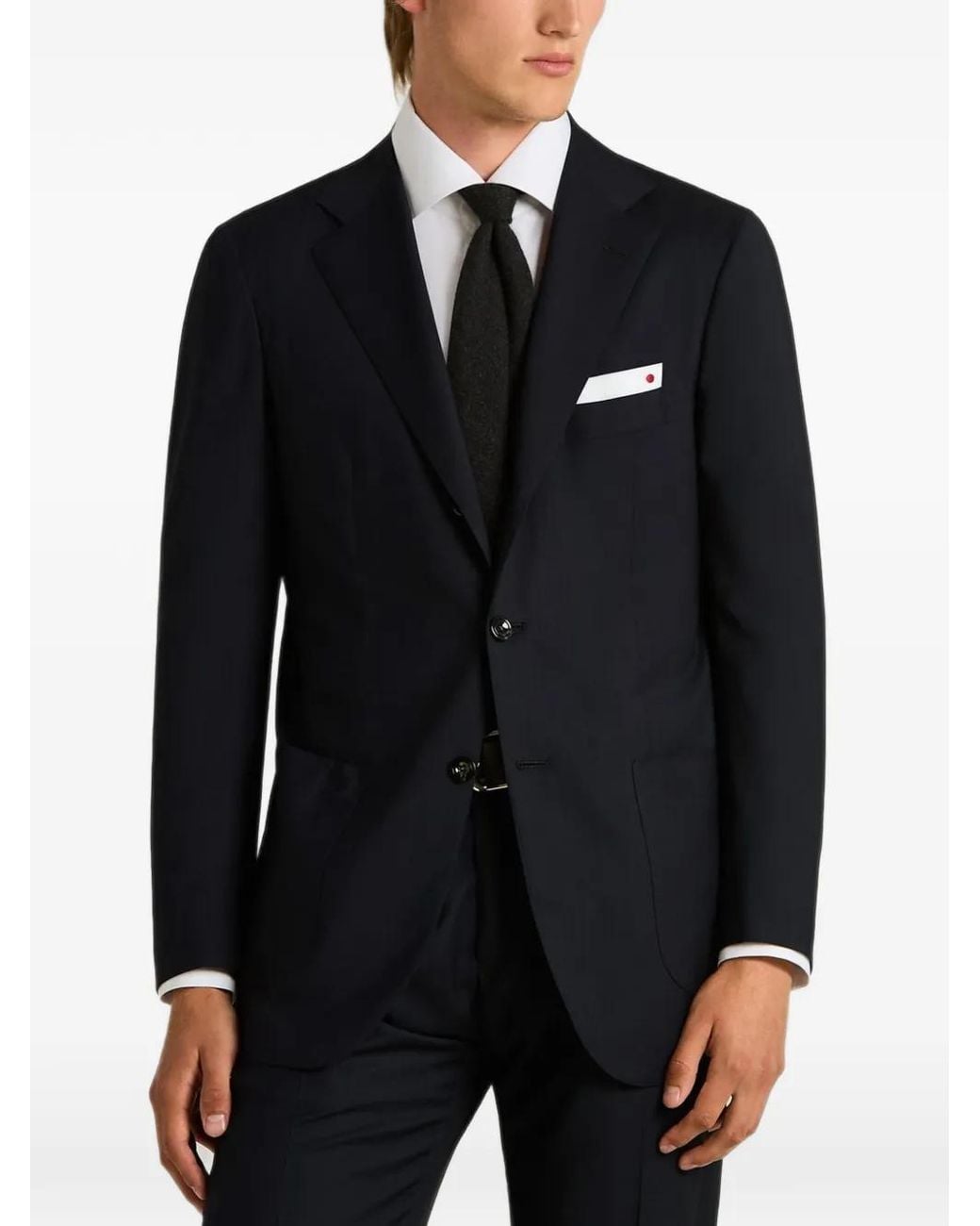 Corbata De Punto A Mano Kiton de hombre de color Black
