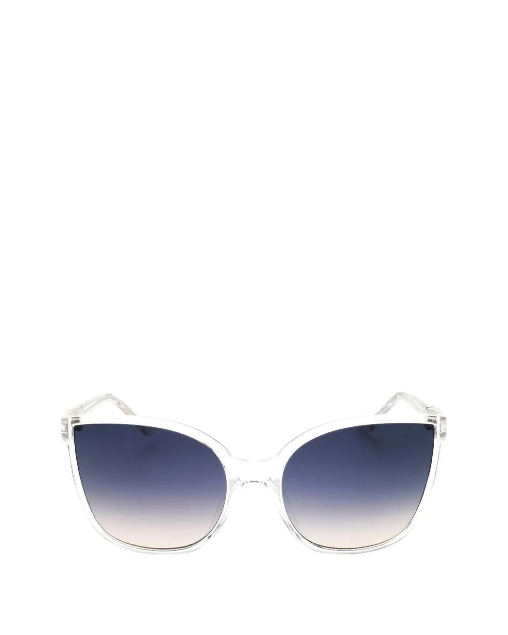Guess Blue Lunettes De Soleil À Monture Papillon