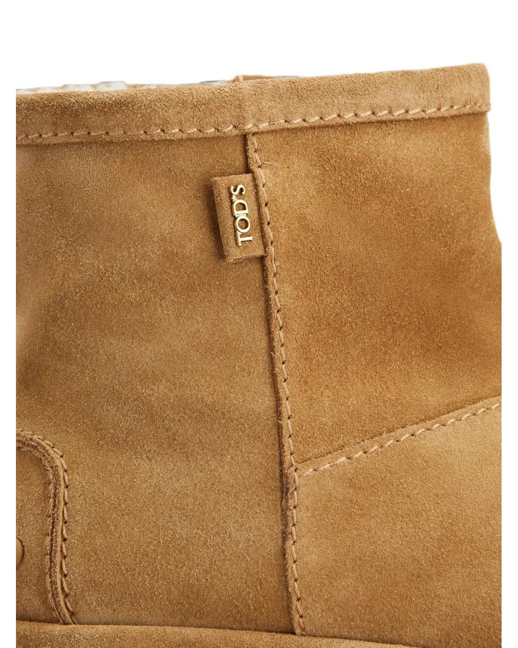 Tod's Brown Shearling-Lined Ankle Boots