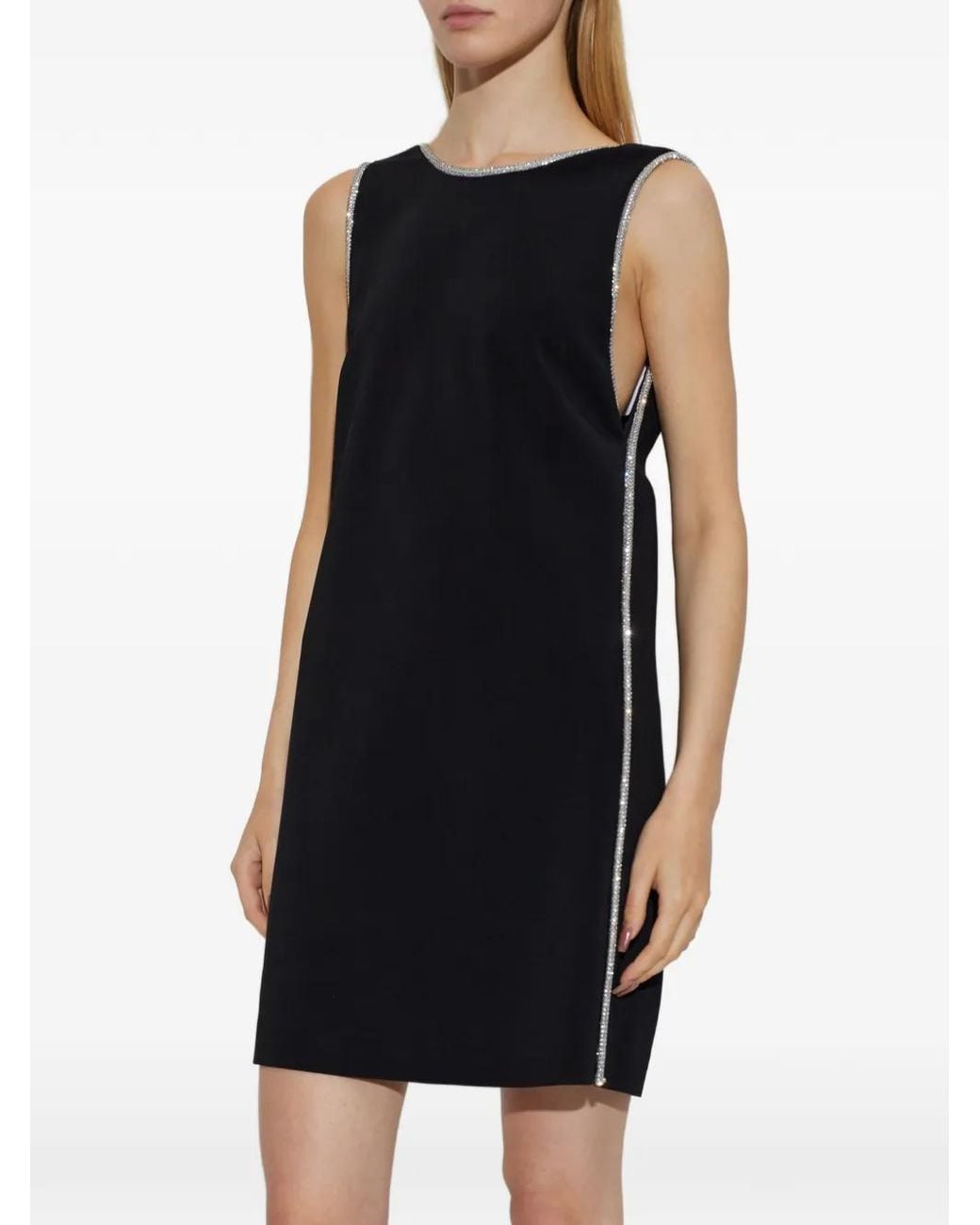 Sportmax Black Talco Crystal-Embellished Mini Dress