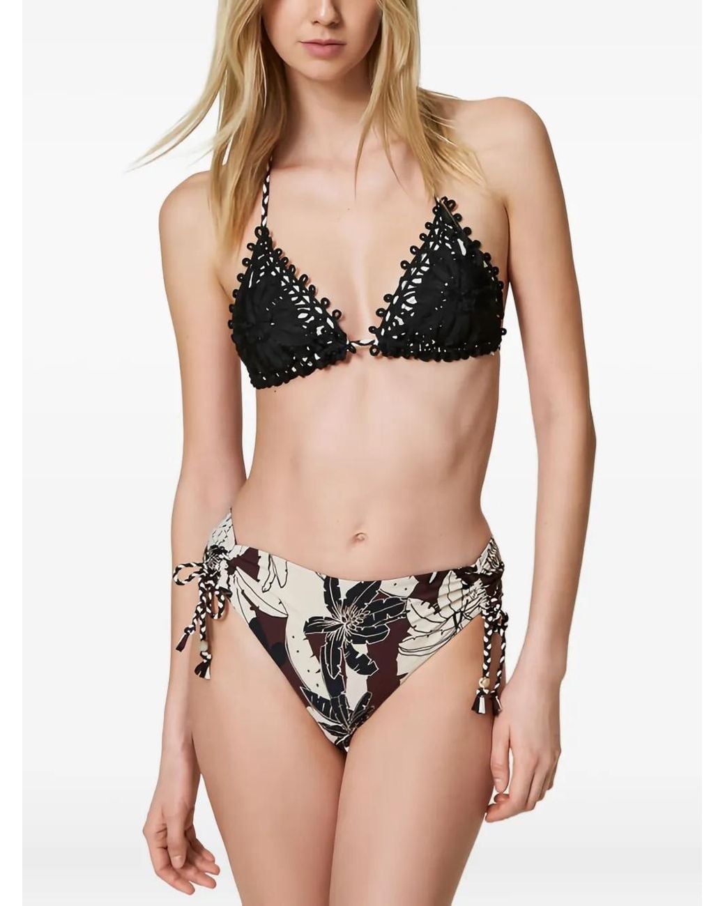 Twinset Black Triangle Bikini Top