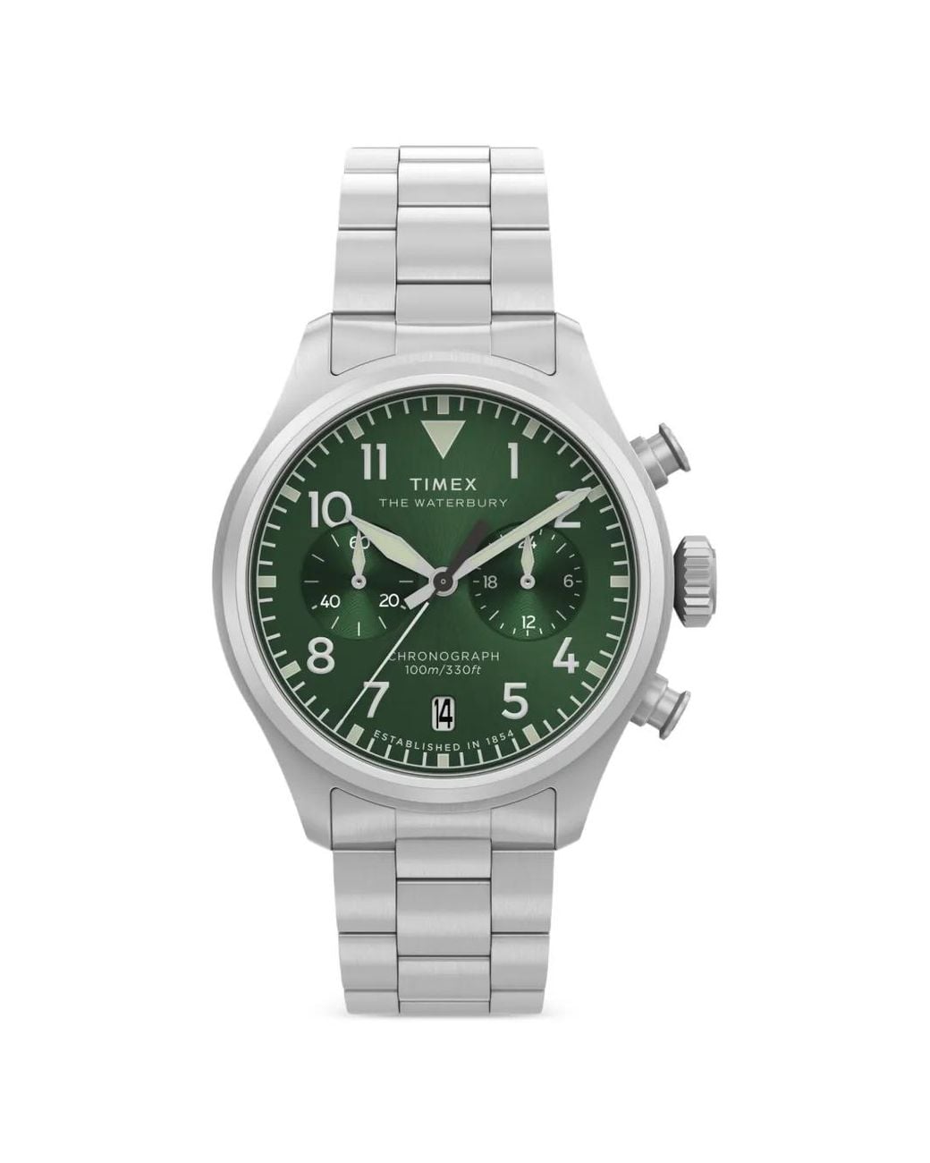 Timex Green Waterbury Ace 41Mm Watch for men