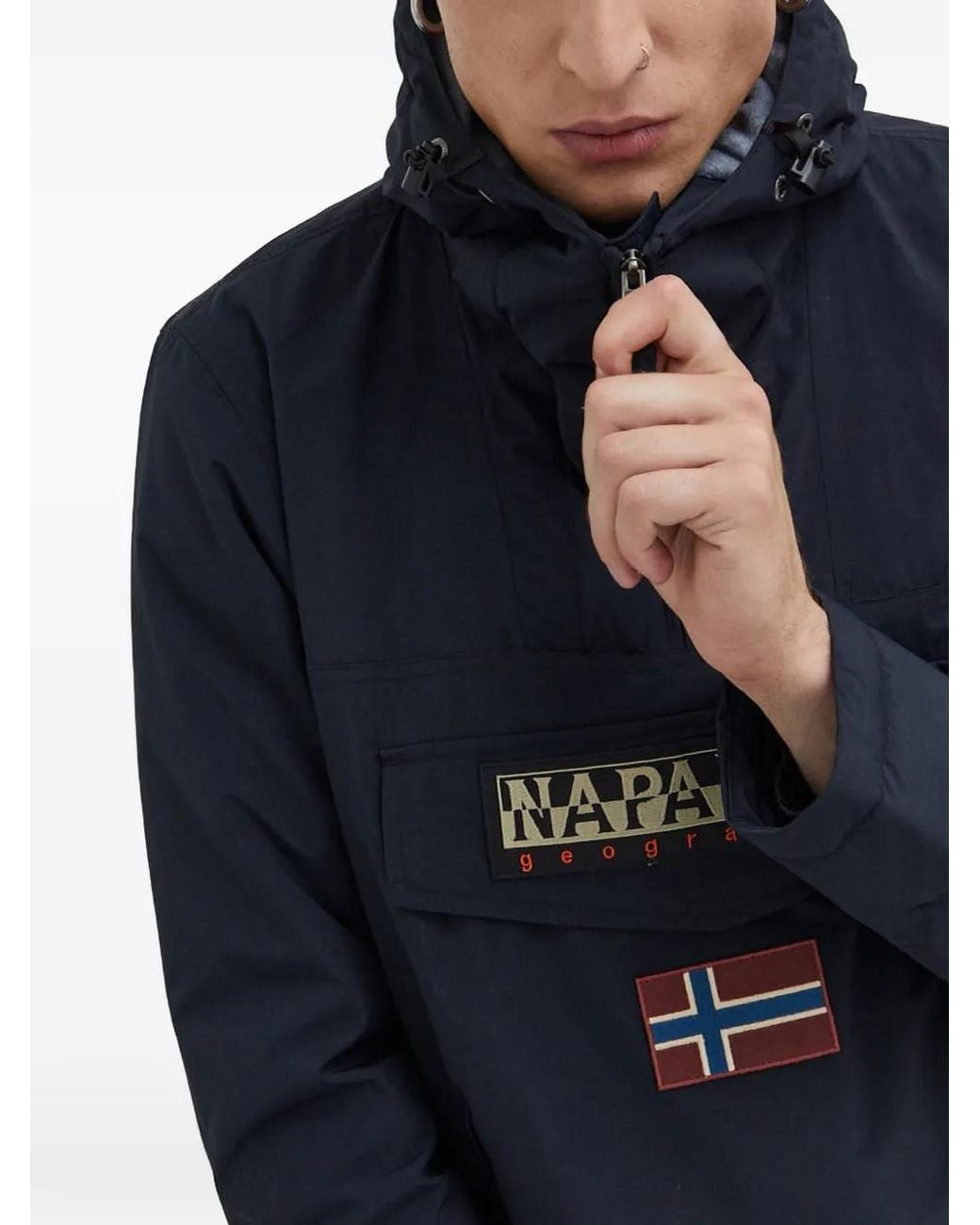Napapijri Blue Rainforest Winter 3 Hooded Jacket for men