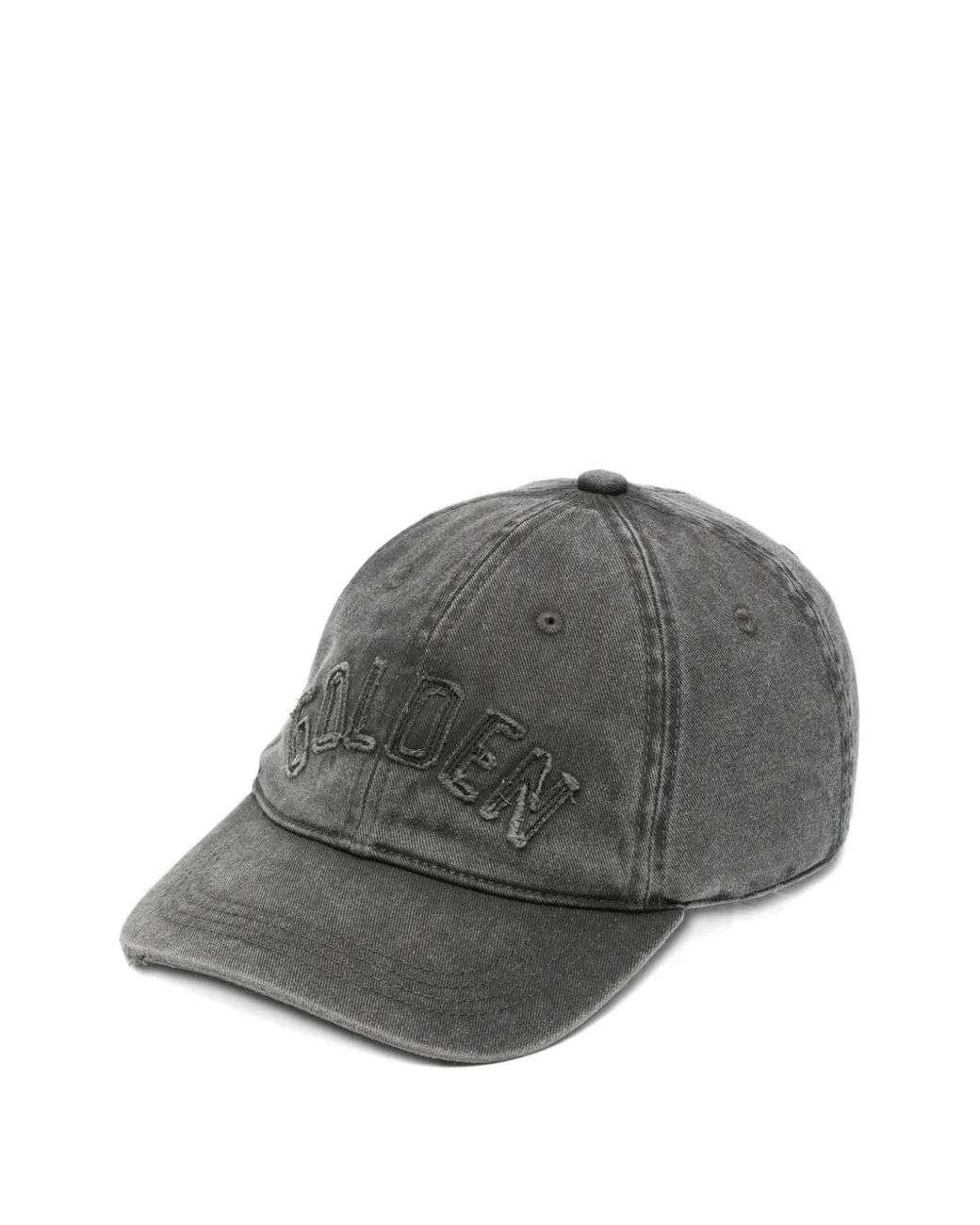 Golden Goose Deluxe Brand Gray Anthracite Baseball Cap With Tone-On-Tone “Golden” Patch