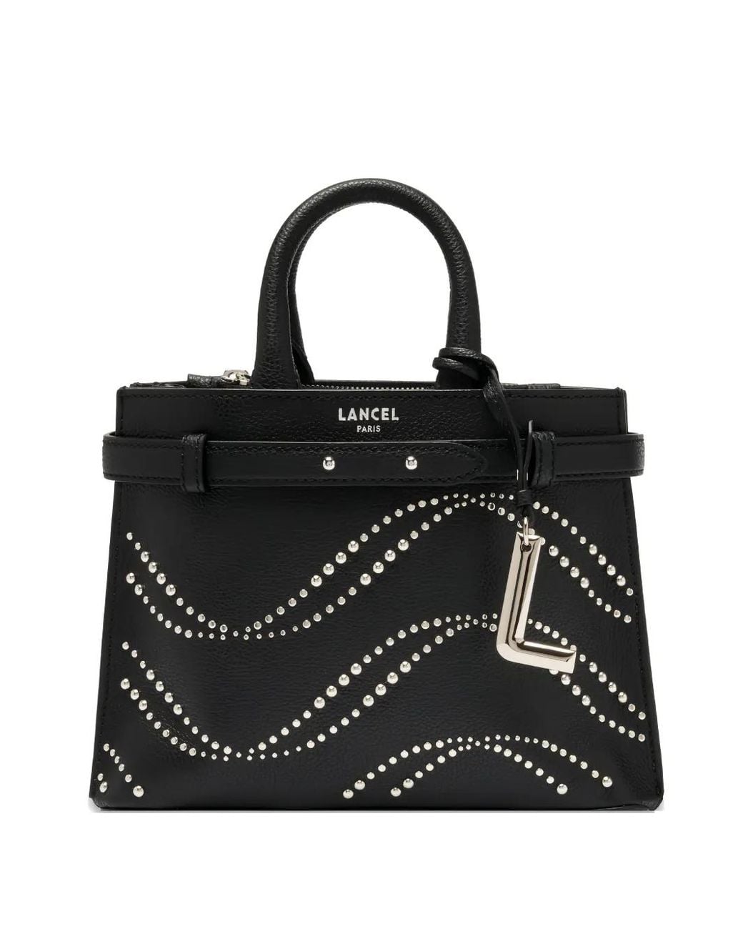 Lancel Black Faubourg De Stud-Embellished Shoulder Bag