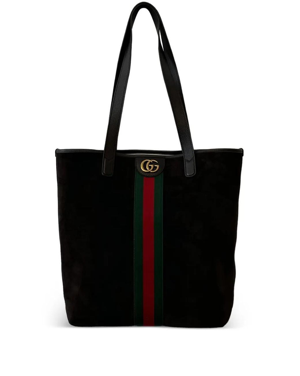 Gucci Black Suede Stripe Shoulder Bag for men
