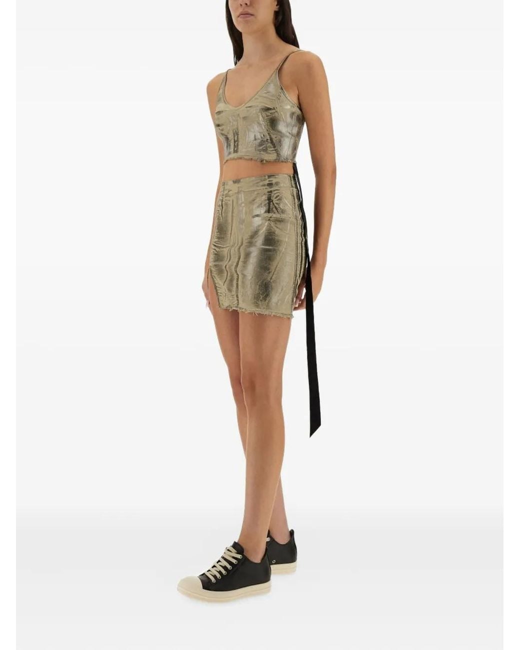 Rick Owens Green Spaghetti-Strap Top