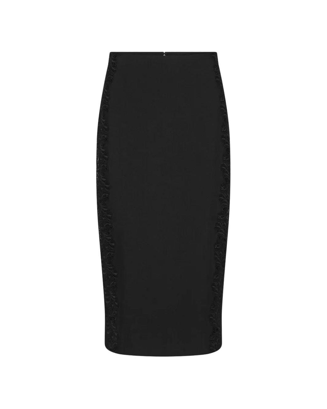ROTATE BIRGER CHRISTENSEN Black Jupe Crayon Noire À Empiècements En Dentelle
