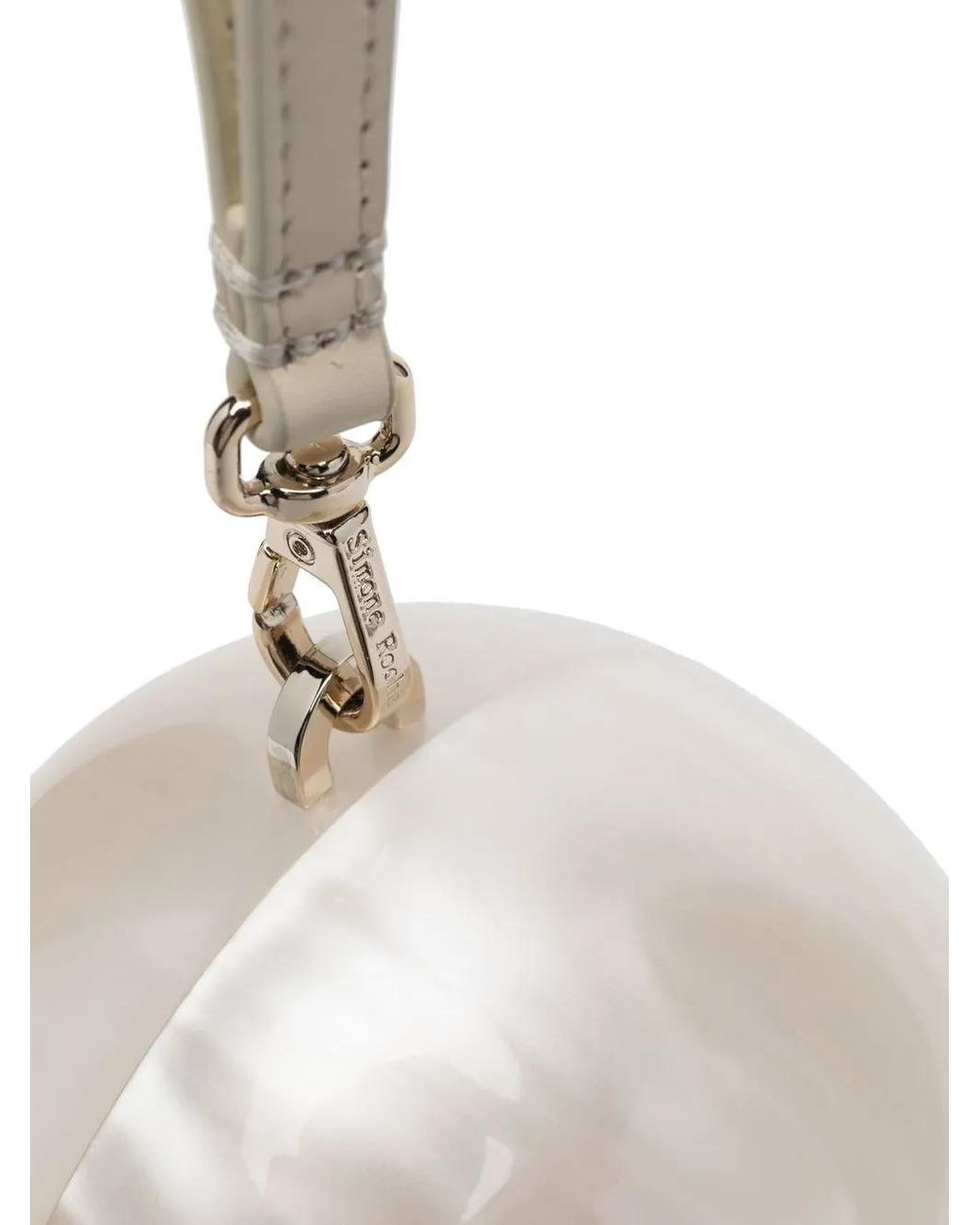 Simone Rocha White Egg Faux Pearl Tote Bag