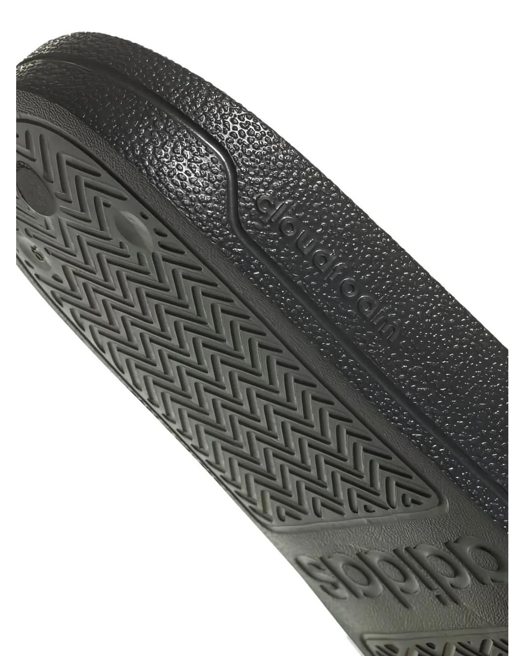 Adidas Black 3-Stripe Logo Slides