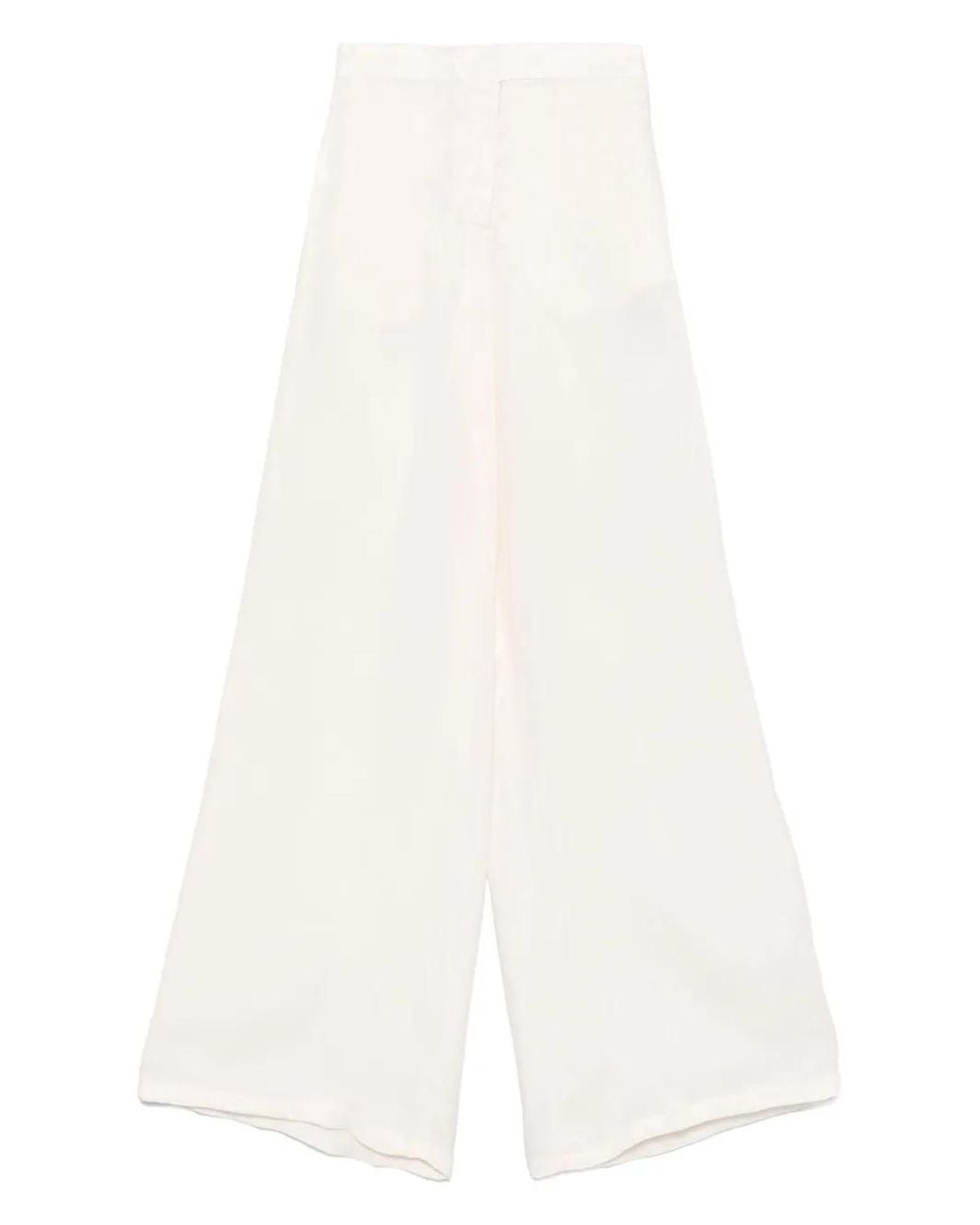 Blumarine White Gabardine Trousers