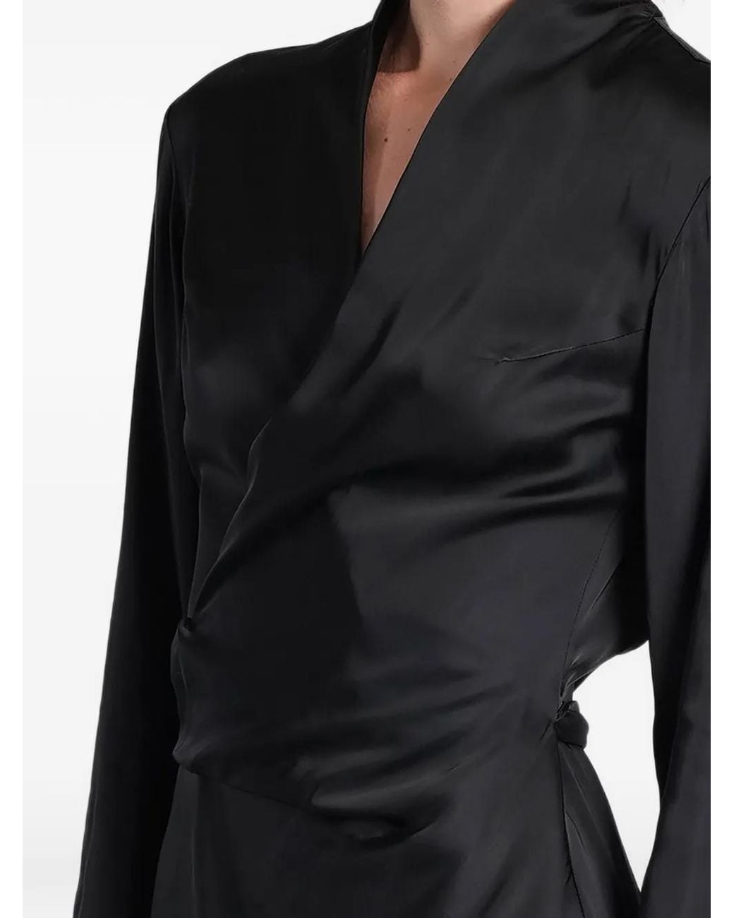 Rick Owens Wikkelblouse in het Black
