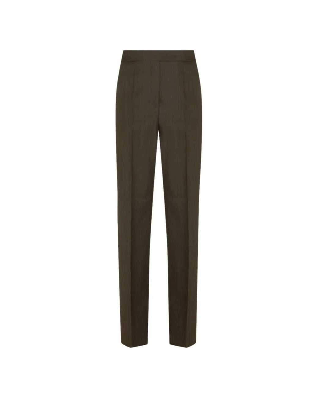 Max Mara Brown Pressed-Crease Tailored Trousers