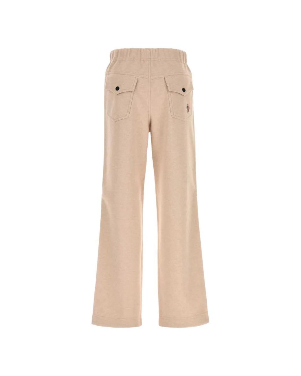 Moncler Natural Interlock Flannel Track Pants