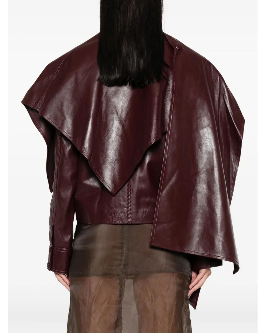 DUCIE Brown Naomi Leather Jacket