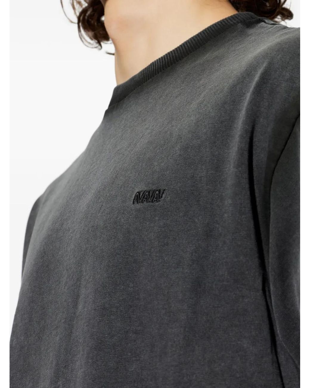 AVAVAV Black Logo-Embroidered T-Shirt