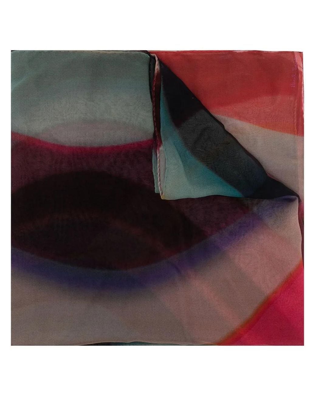 Paul Smith Multicolor Silk Spray Swirl Scarf