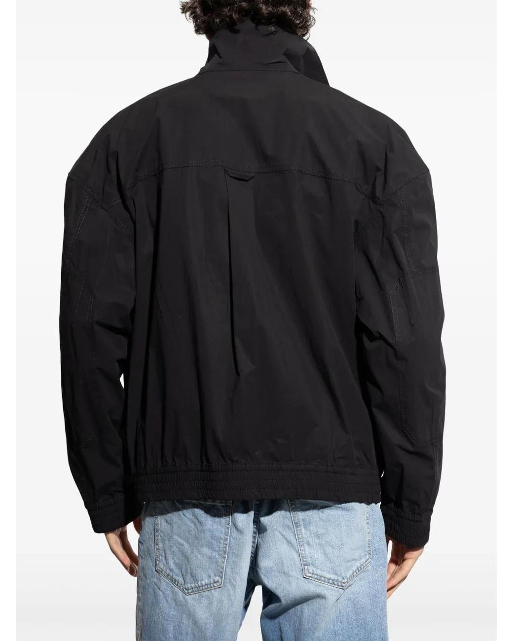 DSquared² Black Jacket With Printed Logo for men