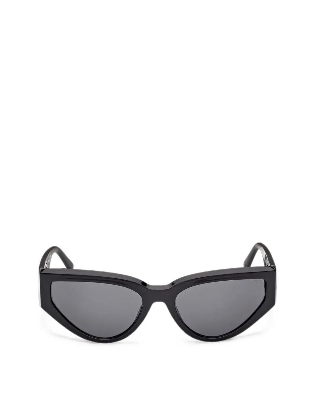 GUESS EYEWEAR Gray Logo-Plaque Geometric-Frame Sunglasses