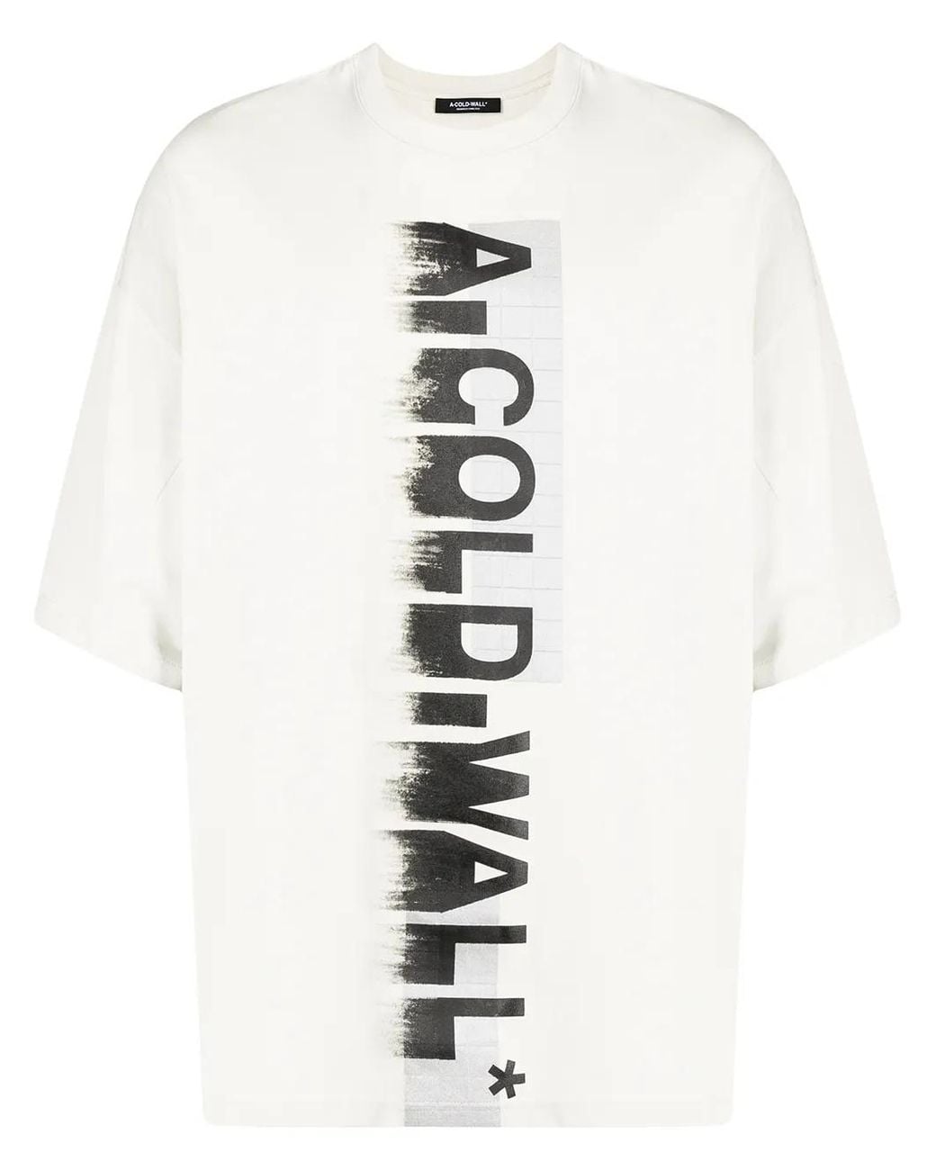 A_COLD_WALL* White Blurred Logo-Print T-Shirt for men