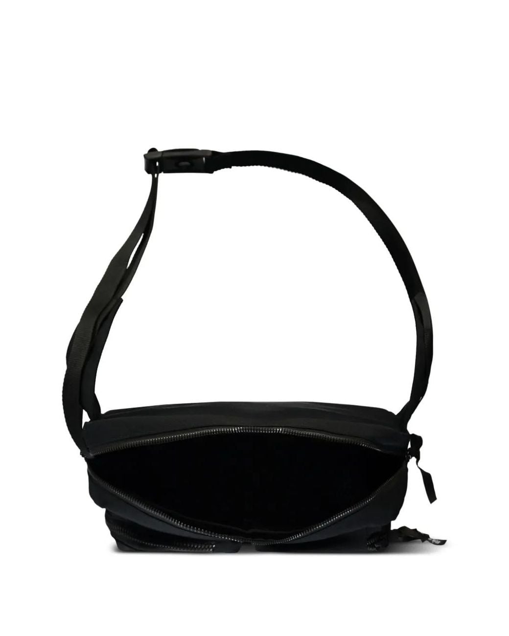 ISO.POETISM Black Logo-Patch Belt Bag for men