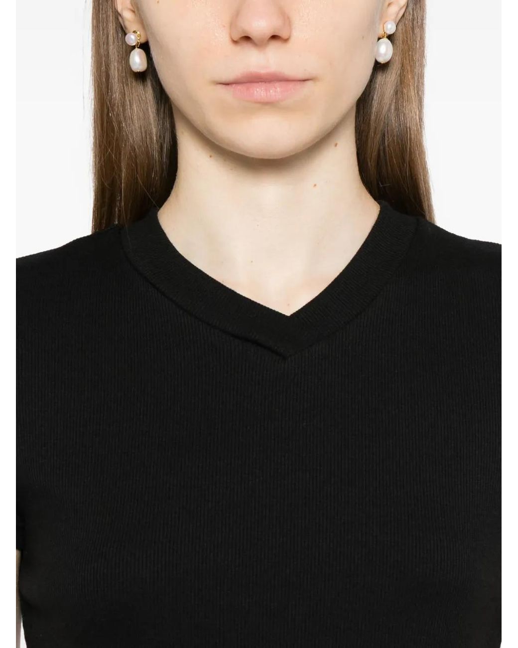 Reformation Black Lindie T-Shirt