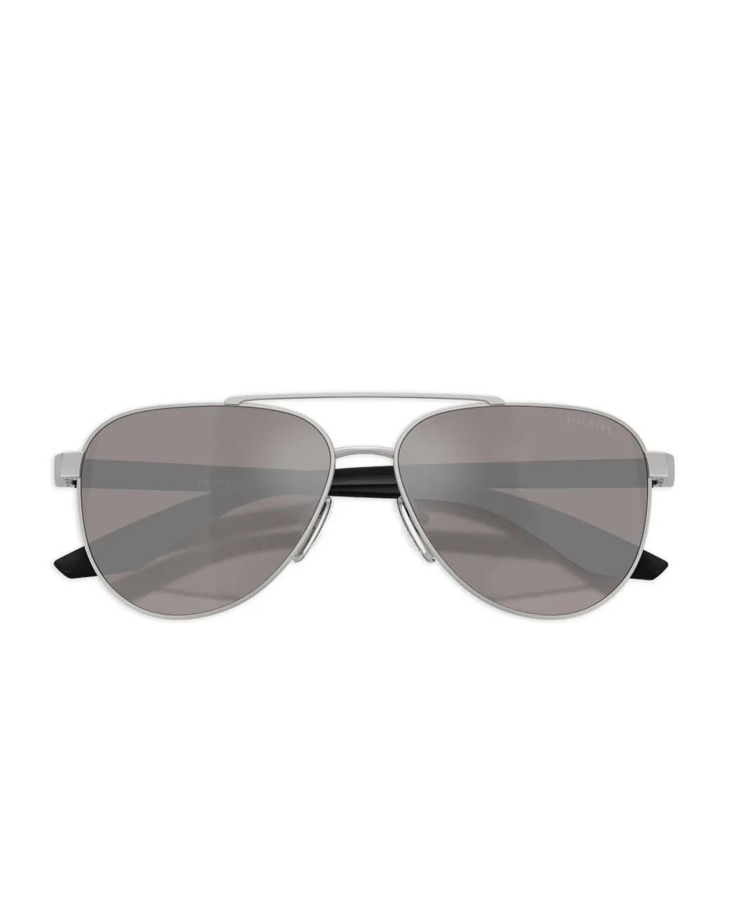 Prada Linea Rossa Gray Pilot-Frame Sunglasses for men