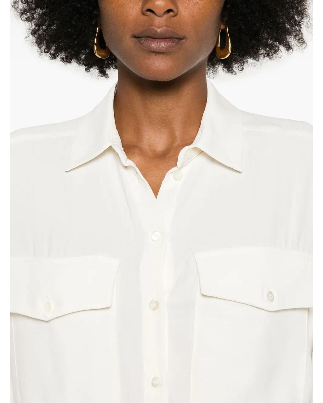 Semicouture White Crepe Shirt