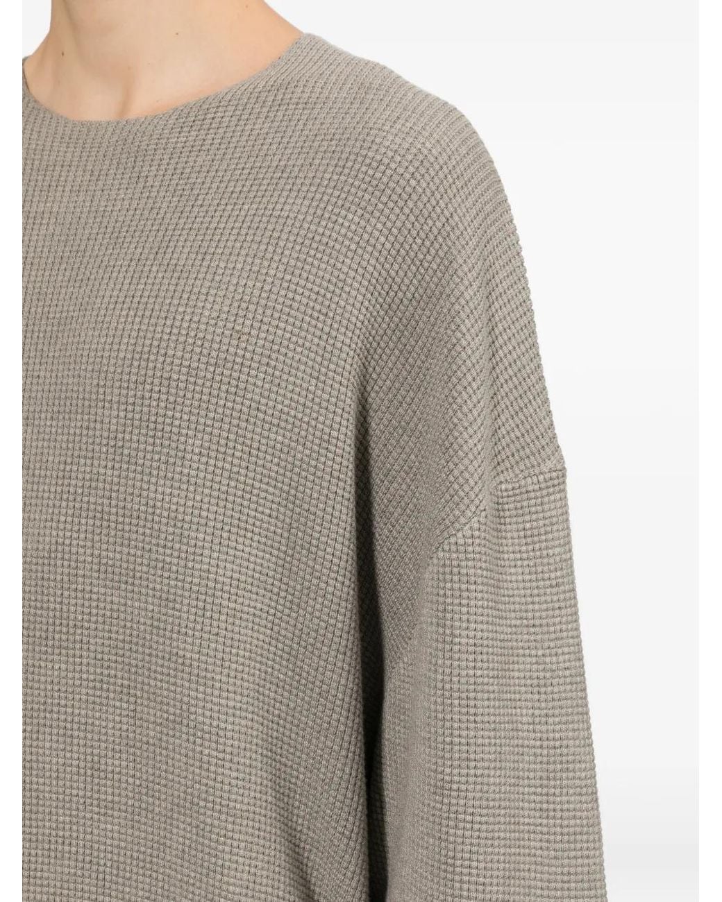 Fear Of God Gray Waffle-Knit Sweater for men