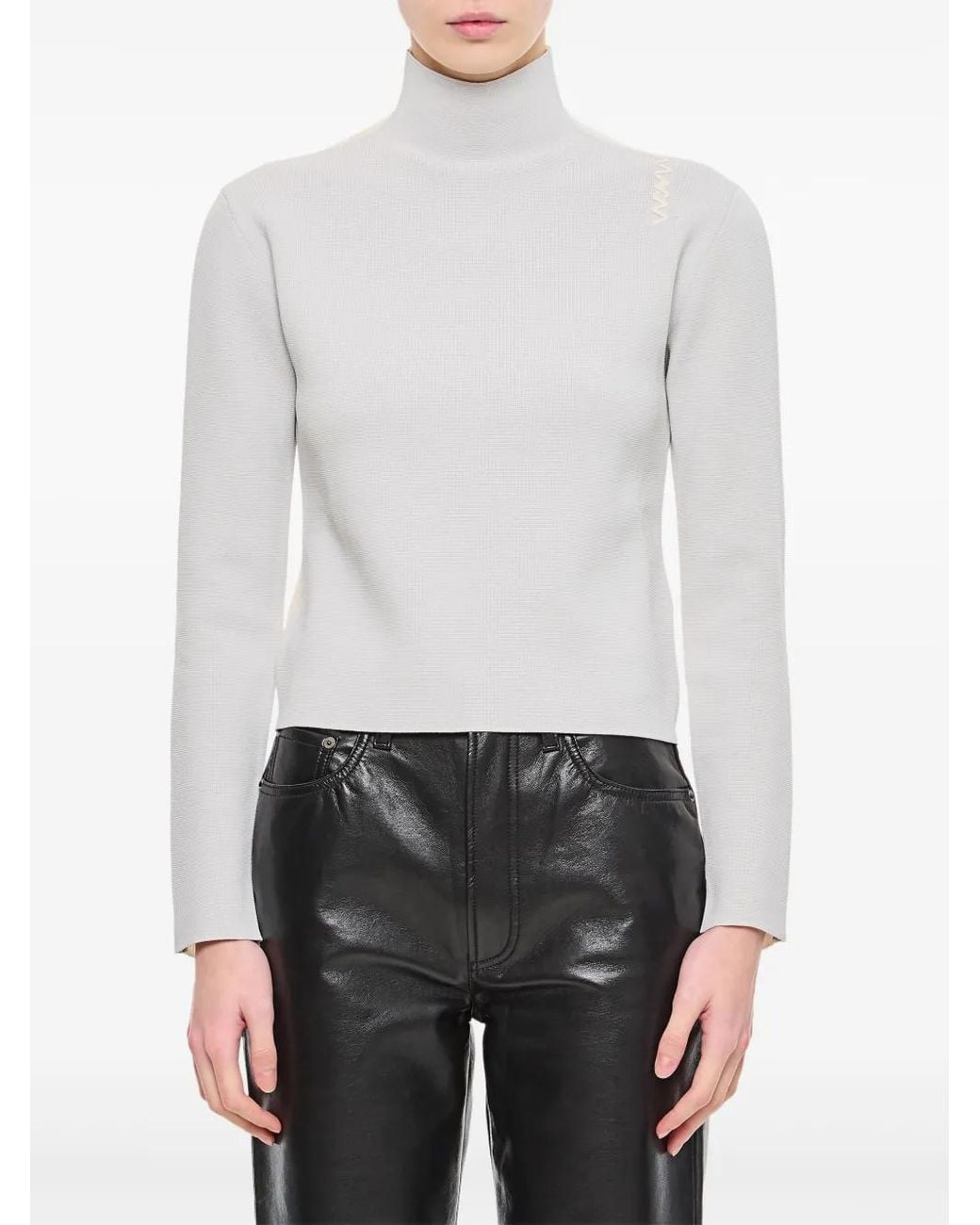 Marni White Turtleneck Jumper
