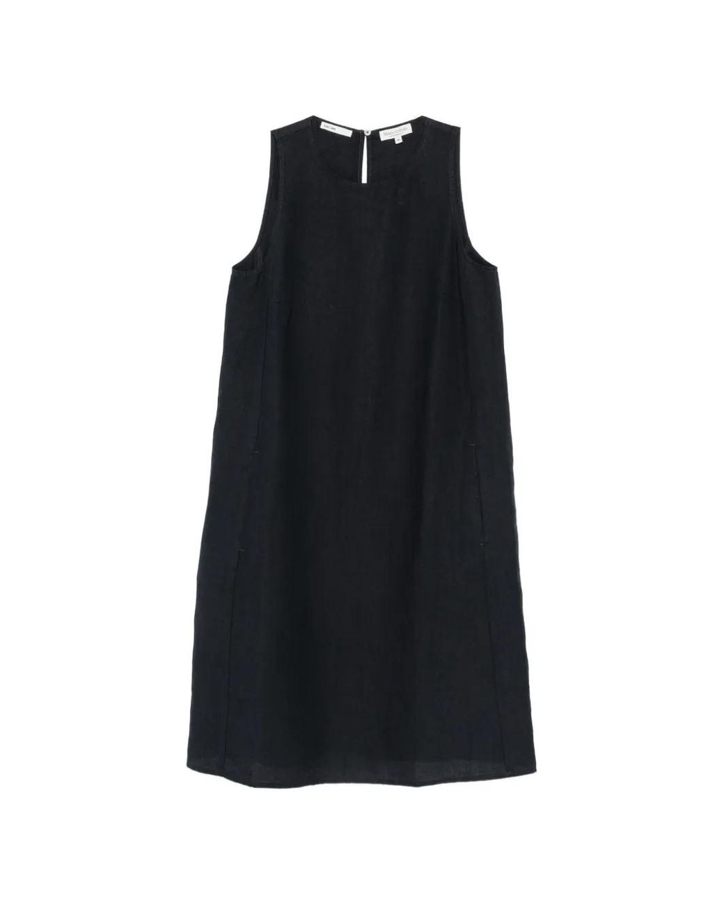 Marc O' Polo Black Sleeveless A-Line Midi Dress