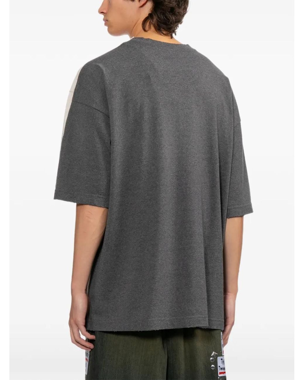 Maison Mihara Yasuhiro White Colour-Block T-Shirt for men